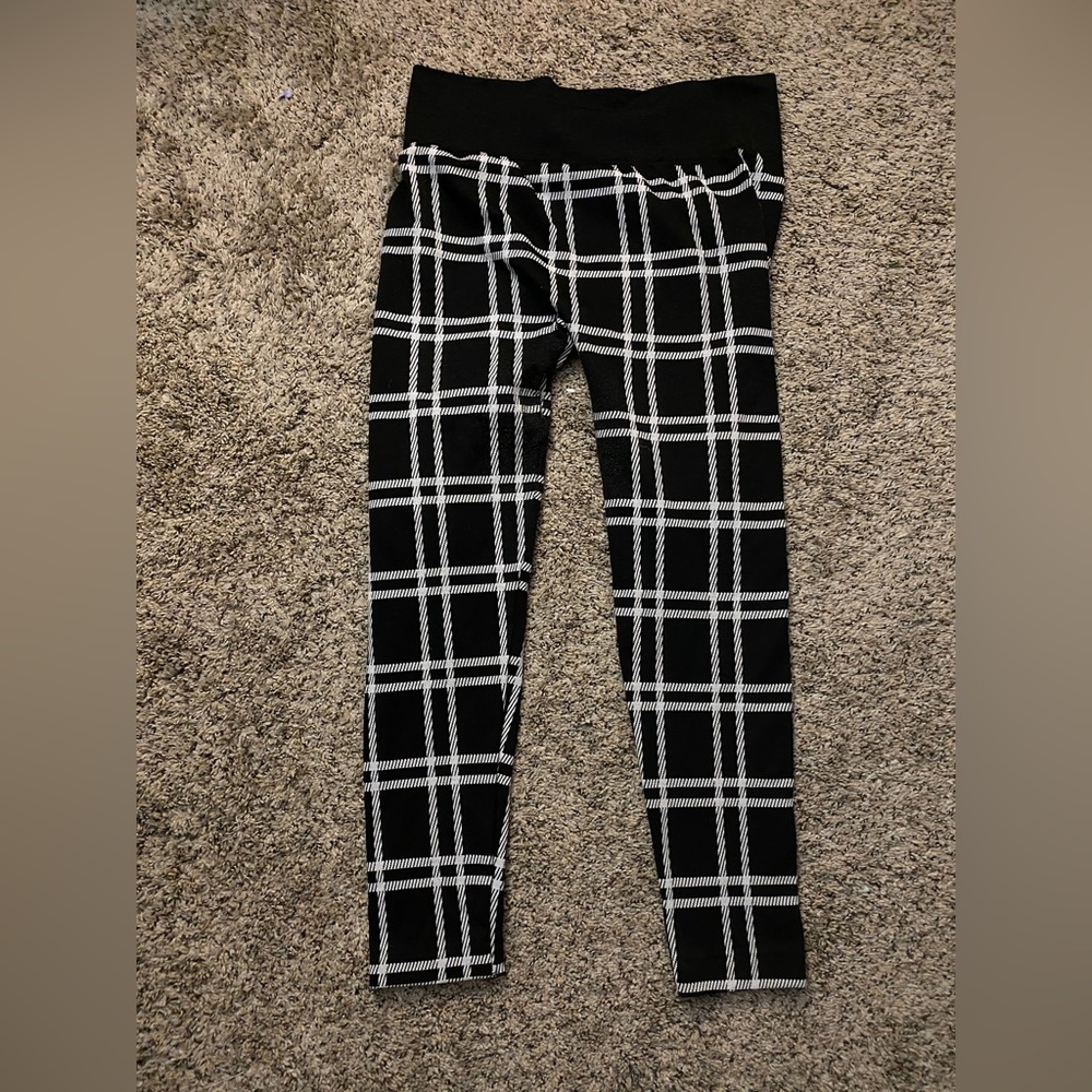 Maurices stretchy plaid leggings